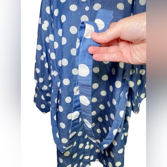 Suzanne Betro Blue Polka Dot Dress - Picture 8 of 16